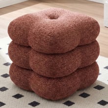Zinnia Chenille Swivel Ottoman